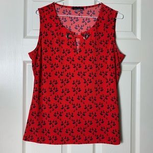 Tommy Hilfiger | Sleeveless Anchor Print Blouse - Large